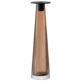 LSA Beacon candle holder and vase in taupe and jet black, tall 34cm kerzenhalter with sleek, modern design.
