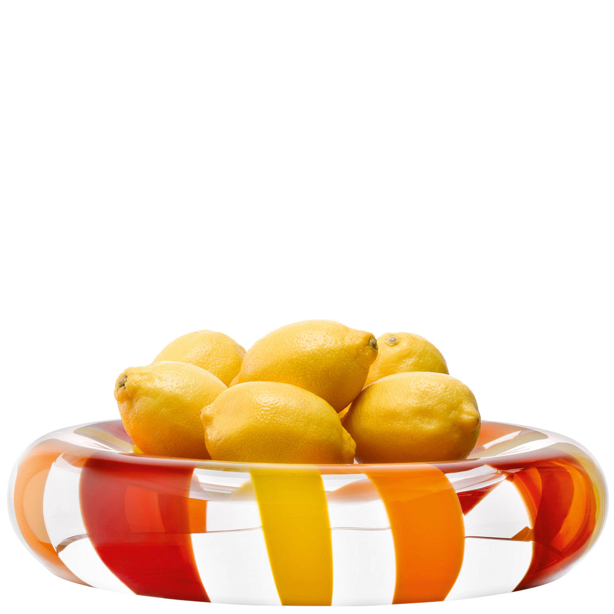 LSA Folk Reverse Bowl in orange, red, and yellow with a 36cm diameter, serving bowl with a vibrant, colorful design.