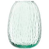 LSA Canopy Seed Vase in recycled glass, 19cm tall, with a modern, rounded design perfect for floral arrangements.