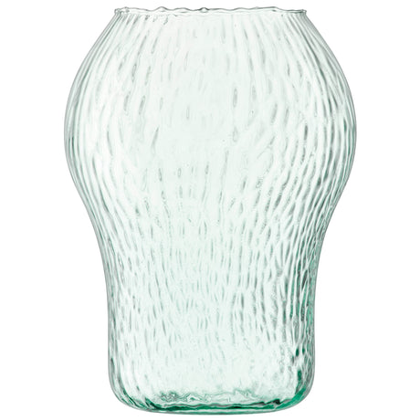 LSA Canopy Seed Vase in recycled glass, 27cm tall, with a rounded, modern design perfect for floral arrangements.
