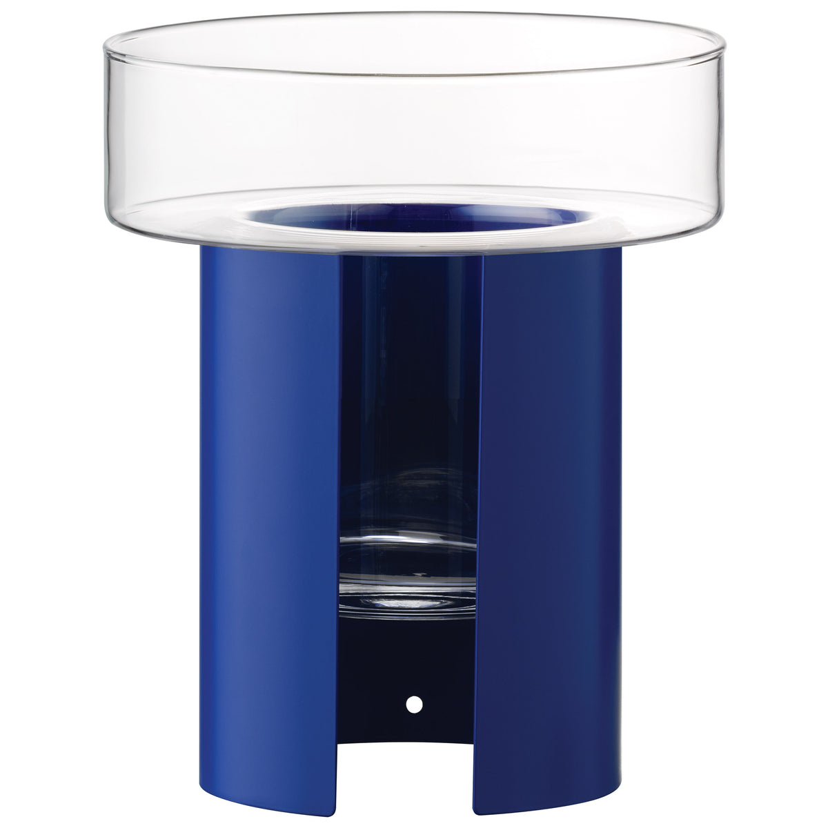 LSA Planter TERRAZZA in blue, ceramic with H22cm, modern design for indoor or outdoor use, detailed view of the planter.