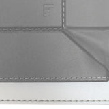 FREEFORM DUO tablet tray in gray and white, showing a sleek, modern design with two separate compartments for organization.