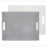 Large Freeform Wendetablett 2in1 tablet and table setting, versatile reversible tray in natural finish.
