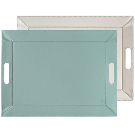 FREEFORM DUO tablet in mint and elfenbein colors, showcasing a stylish, modern design with smooth surface and rounded edges.