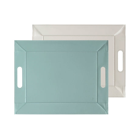 FREEFORM DUO tablet in mint and elfenbein colors, showcasing a stylish and modern design with smooth, rounded edges.