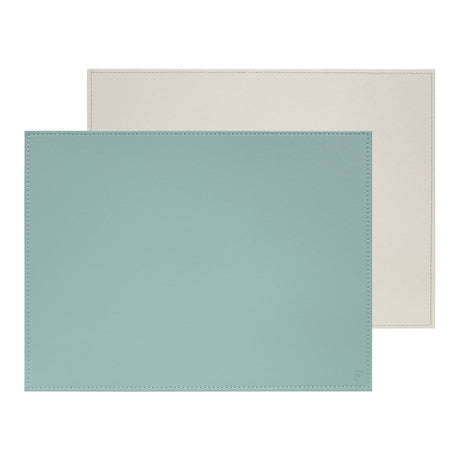 FREEFORM Platzset DUO in mint and gray with rectangular shape, featuring a stylish and durable table setting accessory.