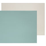 FREEFORM Platzset DUO in mint and gray, rectangular table setting with two matching placemats, stylish and modern design.