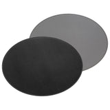 FREEFORM Platzset DUO, oval black and gray table placemats with a modern design, perfect for enhancing dining table aesthetics.