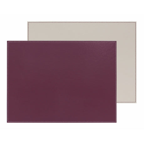 FREEFORM Platzset DUO in Pflaume and Elfenbein, rectangular table setting with elegant design for dining.