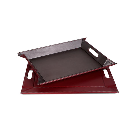 Small freeform 2-in-1 reversible tablet and placemat duo with a colorful, modern design, suitable for dining and table decor.
