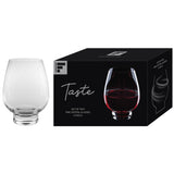 FREEFORM clear red wine glasses, 2 x 600 ml, elegant design with thin stems and wide bowls for serving red wine.