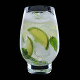 Clear FREEFORM Weißwein-Glas set with two 430 ml glasses, designed for enjoying white wine comfortably.