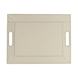 Small 2-in-1 Wendetablett and Tischset Duo by Freeform in olive and ivory, showing both sides with smooth surface and rounded edges.