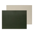 FREEFORM Platzset DUO with olive and ivory colors, rectangular design, made of durable material for table protection.