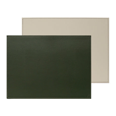 FREEFORM Platzset DUO with olive and ivory colors, rectangular design, made of durable material for table protection.