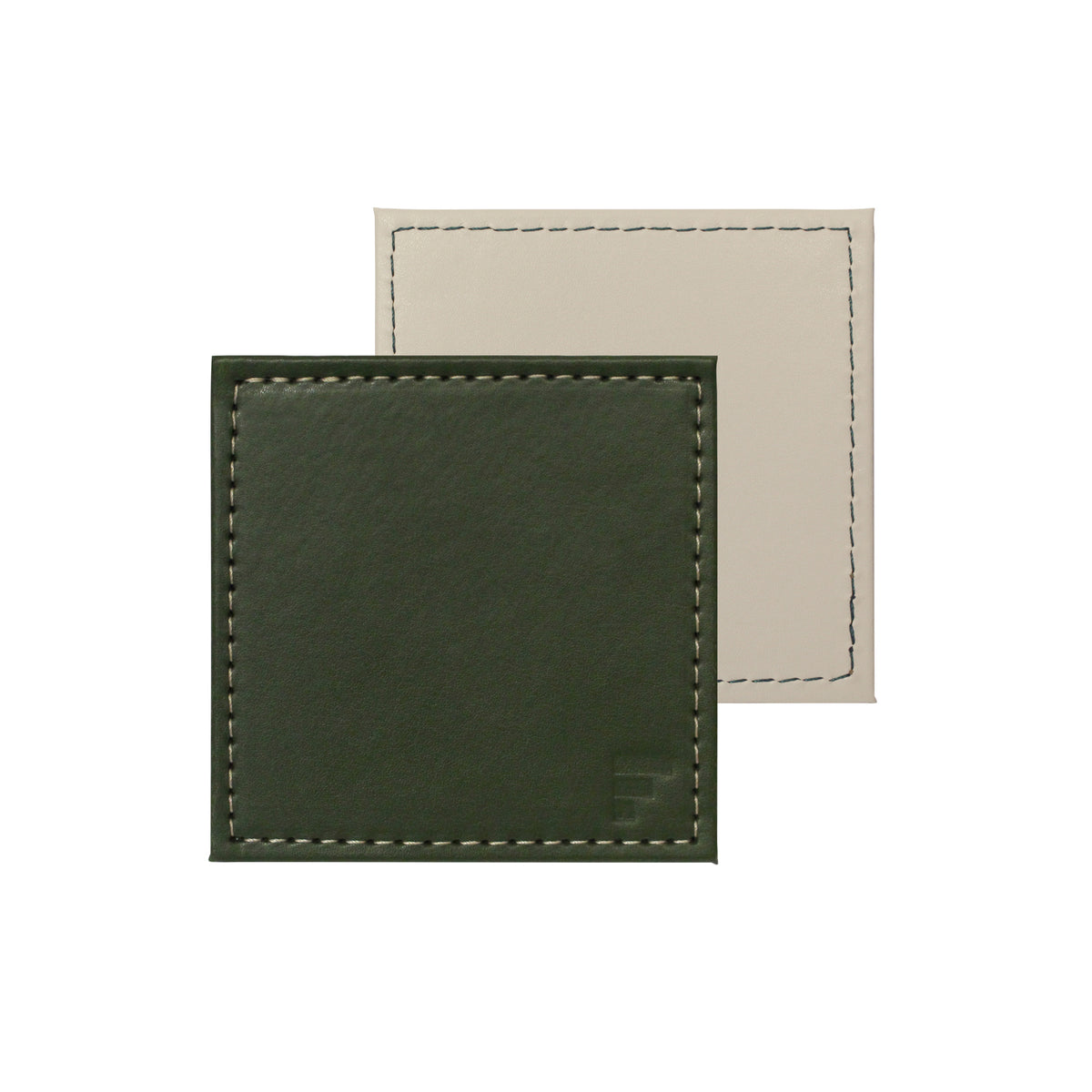 Set of four FREEFORM DUO coasters with modern geometric design, made from durable material, ideal for protecting surfaces.