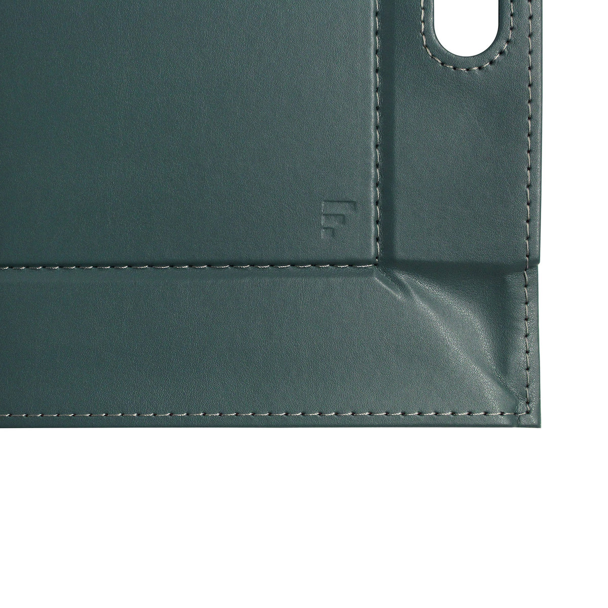 Small 2-in-1 Wendetablett and Tischset DUO in petrol and anthracite by Freeform, showing both sides with smooth surface and edges.