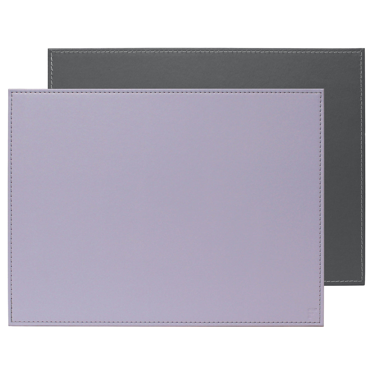 FREEFORM Platzset DUO in flieder and grau, rectangular table setting with modern design, ideal for dining tables.