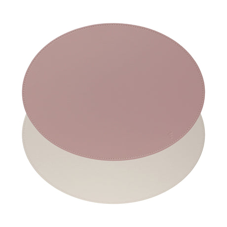 FREEFORM Platzset DUO in altrosa and stein, oval-shaped table placemat set with elegant design and soft color tones.
