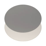 FREEFORM Platzset DUO in gray and white with oval shape, featuring a modern design for dining table protection and decoration.