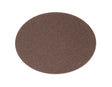 Oval brown FREEFORM textile table setting with large matching placemats, showcasing a natural, textured fabric design.