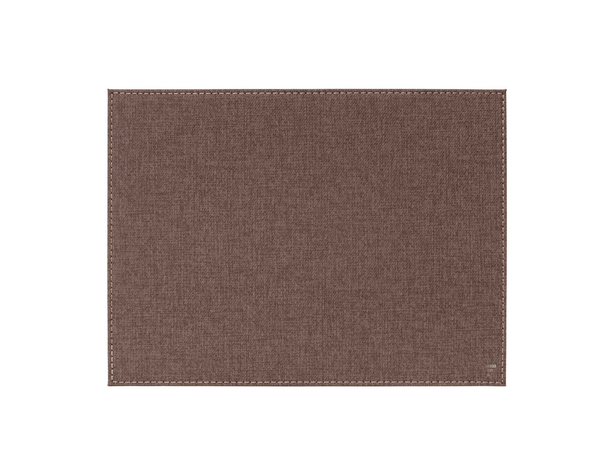 Oval brown textile table placemat from FREEFORM, small size, designed for elegant dining settings.