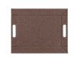FREEFORM Wendetablett in brown showing a reversible wooden tray with handles, ideal for serving or decorative use.