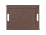FREEFORM Wendetablett in brown showing a reversible wooden tray with handles, ideal for serving or decorative use.