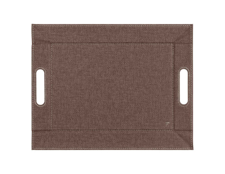 FREEFORM Wendetablett in brown showing a reversible wooden tray with handles, ideal for serving or decorative use.