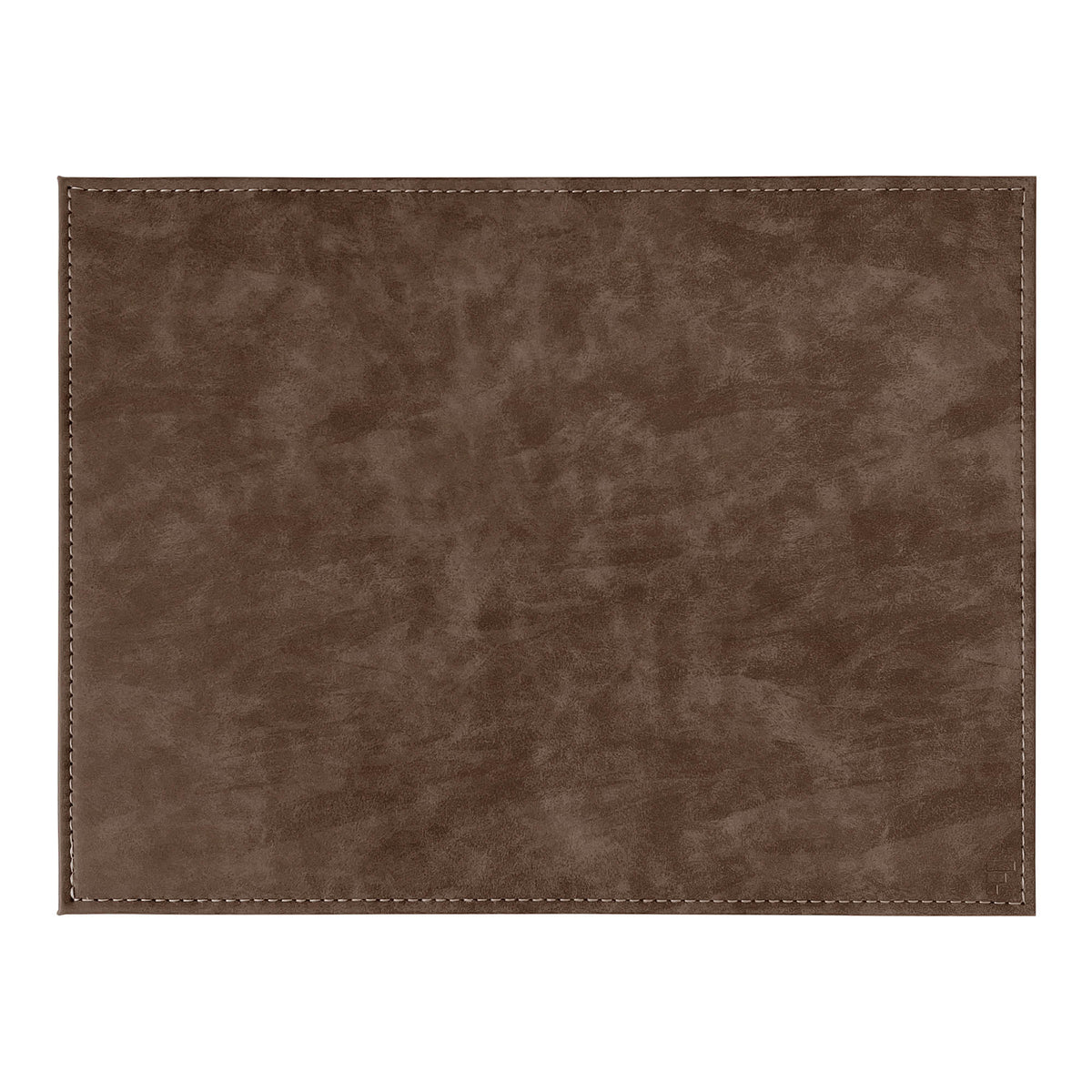 Rectangular FREEFORM textile table mat with leather-look finish, designed for elegant dining or tabletop protection.