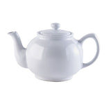 White P & K Kensington teapot with a classic design, featuring a smooth, rounded body and a spout for pouring tea.