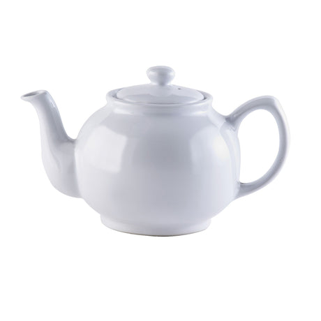 White P & K Kensington teapot with a classic design, featuring a smooth, rounded body and a spout for pouring tea.