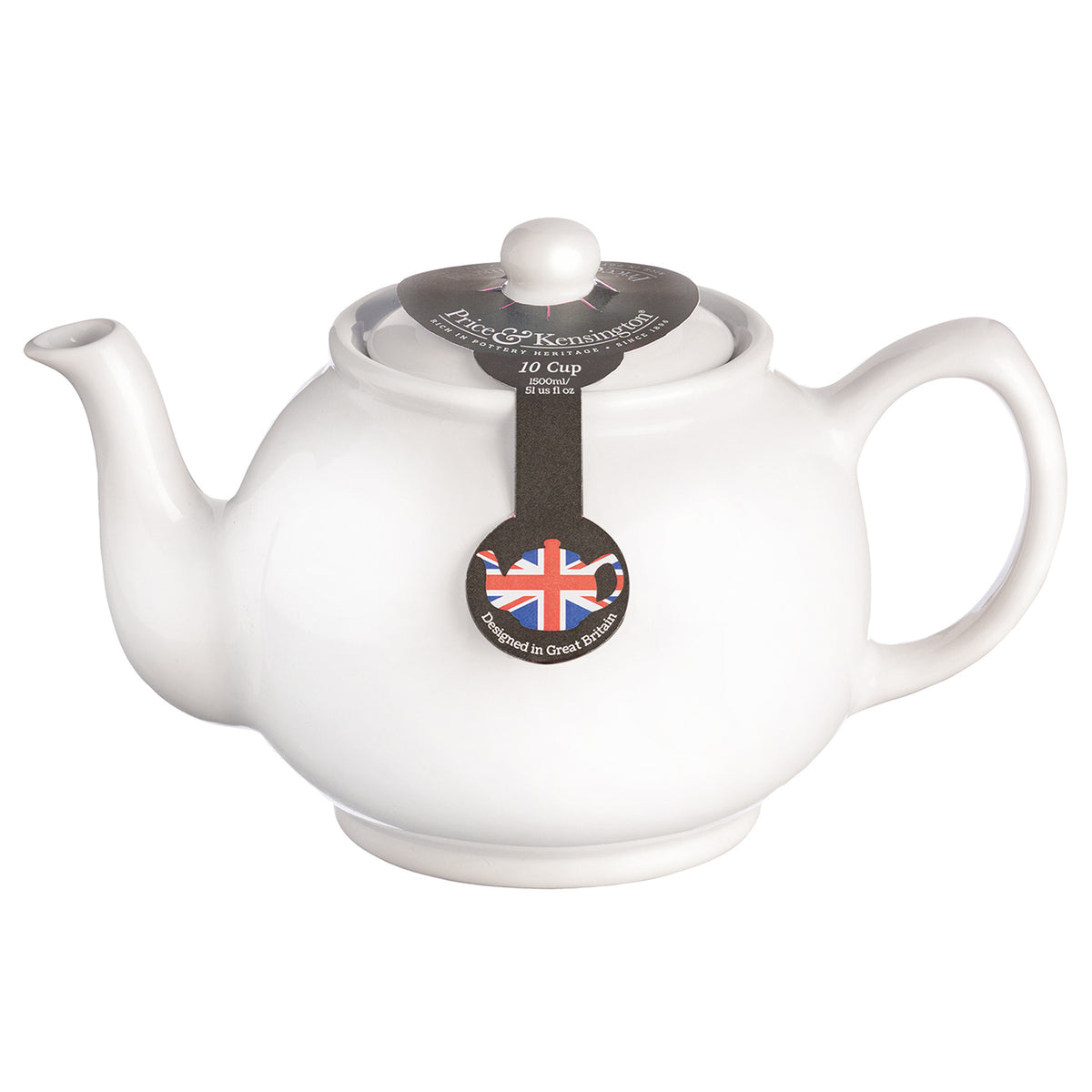 White P & K PRICE & KENSINGTON teapot with a classic design, shown from a side angle on a neutral background.