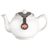 White P & K PRICE & KENSINGTON teapot with a classic design, shown from a side angle on a neutral background.