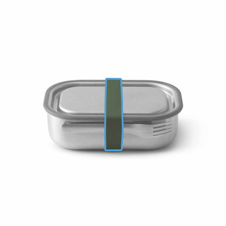 BLACK+BLUM silicone replacement band for stainless steel containers, showcasing a flexible, durable silicone strap.