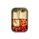 BLACK+BLUM orange sandwich lunch box with 1250 ML capacity, durable black and orange plastic, perfect for packed lunches.