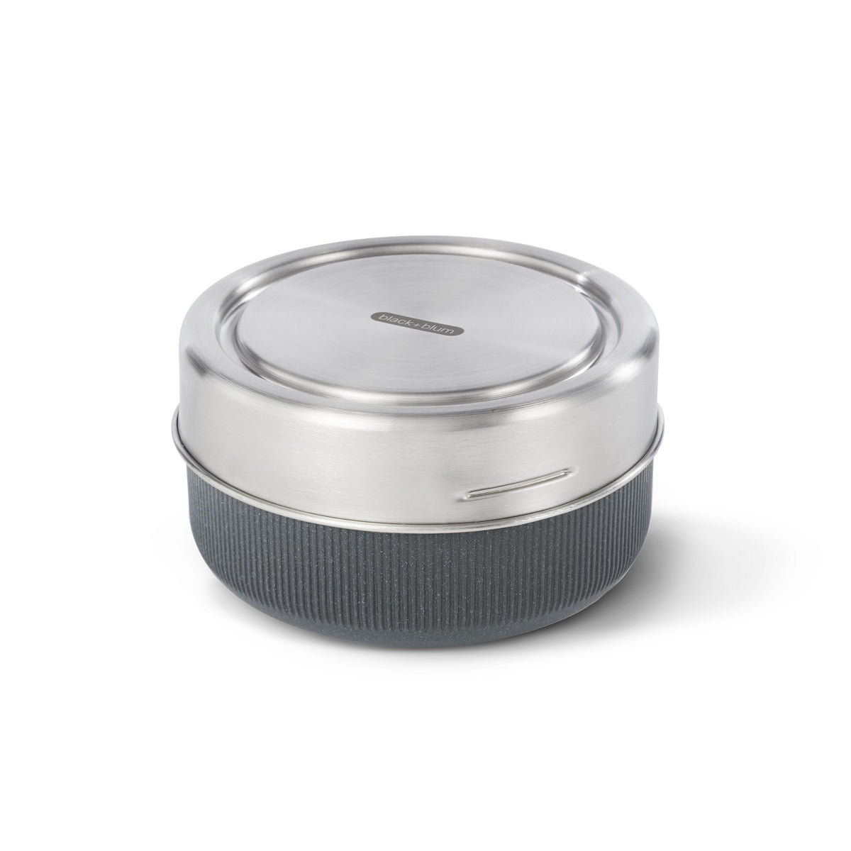 BLACK+BLUM TO-GO lunch container in slate color, durable plastic lunch box with secure lid for on-the-go meals.