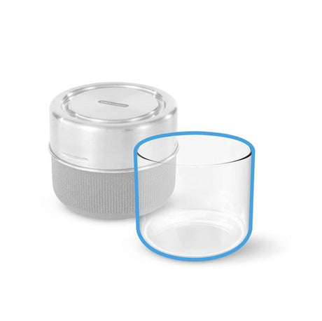 BLACK+BLUM replacement glass for lunch container, showcasing clear, durable glass part designed for lunch box accessories.