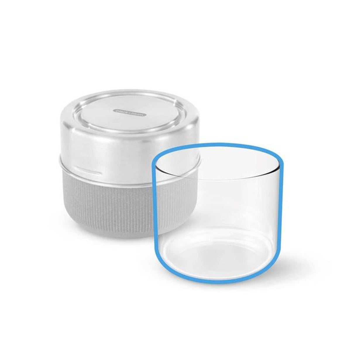 BLACK+BLUM replacement glass for lunch box, showcasing clear, durable glass insert designed for BLACK+BLUM lunch containers.