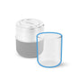 Black+Blum replacement glass for lunch box, clear plastic container part, designed for durable food storage.