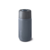 BLACK+BLUM blue to-go coffee cup, sleek reusable Kaffeebecher with secure lid, ideal for hot beverages on the go.