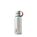 BLACK+BLUM original insulated flask, sleek black design with stainless steel body for hot and cold beverage storage.