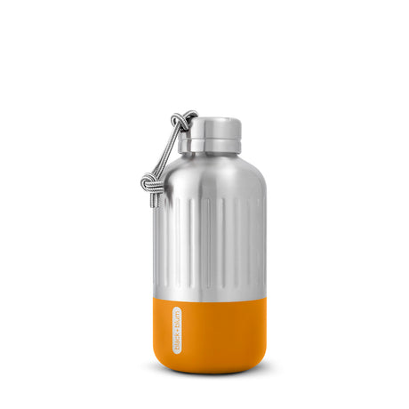 BLACK+BLUM Explorer insulated bottle in orange, showcasing a sleek design and durable construction for hot or cold drinks.