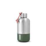 Black+Blum Explorer insulated flask in orange, featuring a stainless steel body and secure lid for hot or cold beverages.
