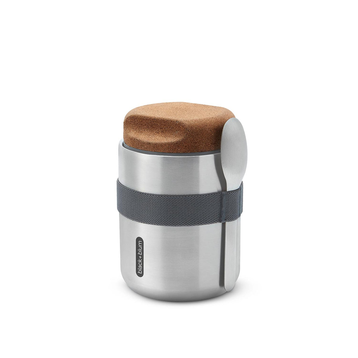 BLACK+BLUM silver TO GO lunch cup with 550 ML capacity, stainless steel lunchbecher for portable meals