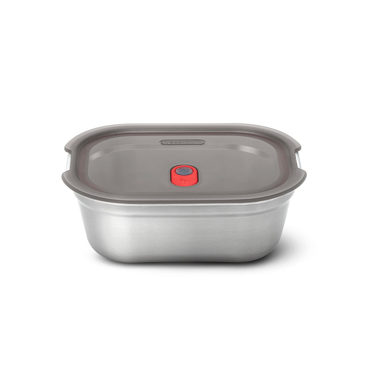 Black+Blum stainless steel rectangular multifunctional storage tin with a sleek design and secure lid.
