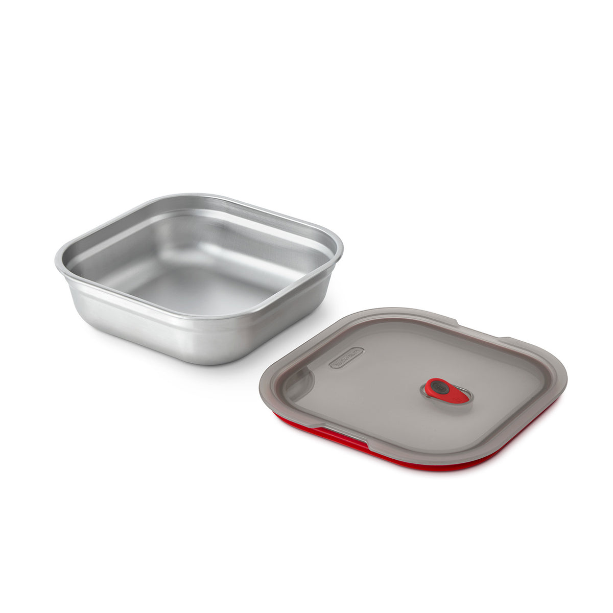BLACK+BLUM stainless steel multifunction storage tin with a sleek, modern design for kitchen organization and food storage.