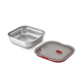 BLACK+BLUM stainless steel multifunction storage tin with a sleek, modern design for kitchen organization and food storage.