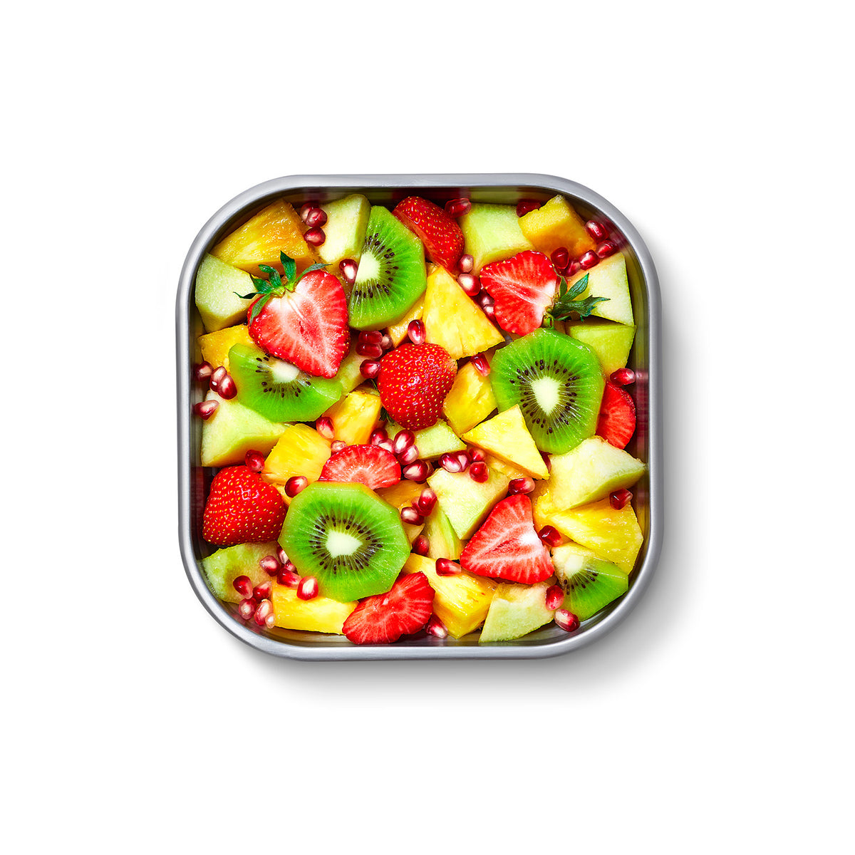 Black+Blum stainless steel multifunction storage container with a sleek, modern design, suitable for kitchen or office use.