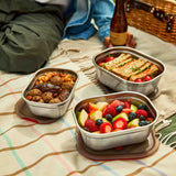 BLACK+BLUM 3-piece multifunctional storage set with 650ml, 900ml, and 1200ml containers, made of durable, airtight material.